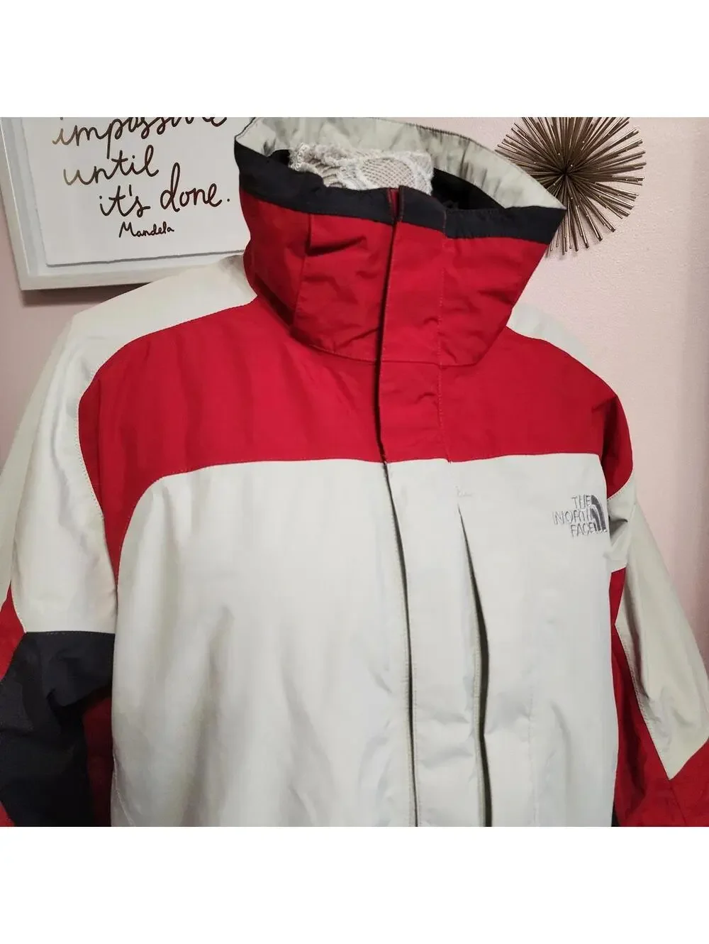 EUC mens north face 2 piece removeable liner jacket coat XL no hood
